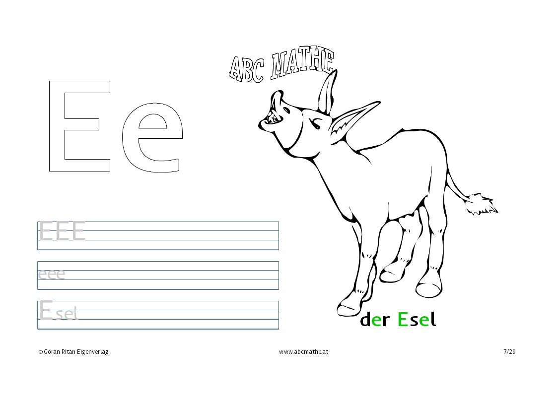 Ausmalbild esel Ausmalvorlage Esel